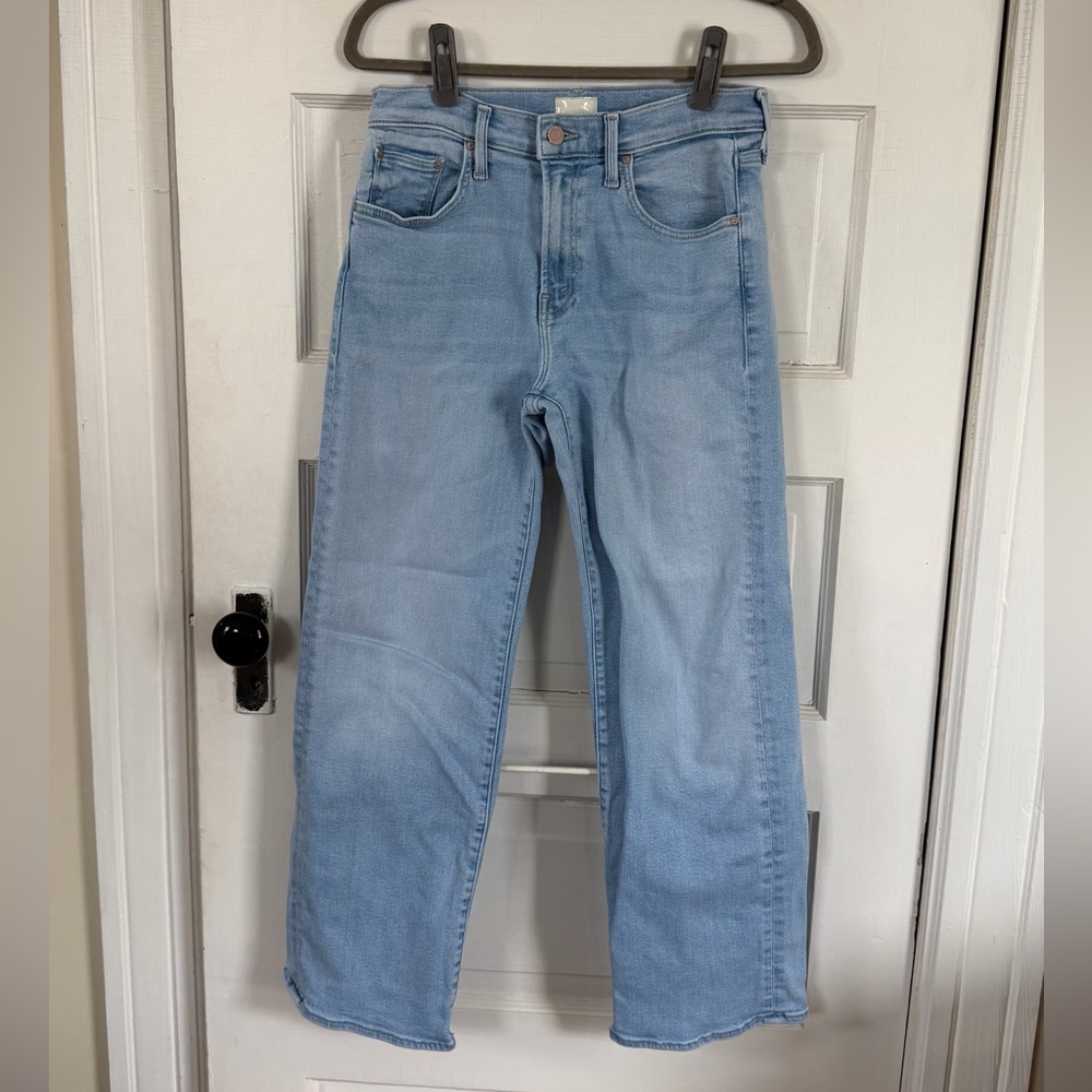 MOTHER Light Blue Denim Mid-Rise Rambler Jeans
